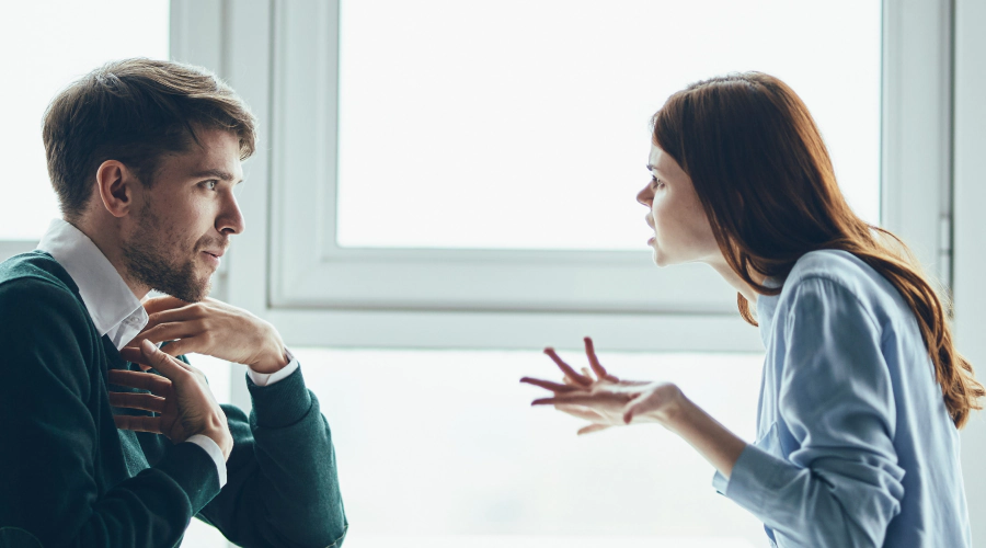 angry couple having arguments